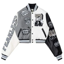 All Star Crop Varsity Jacket