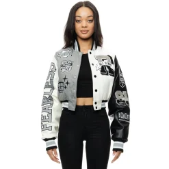 All Star Crop Varsity Jacket