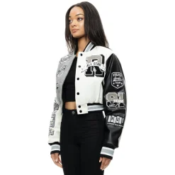 All Star Crop Varsity Jacket