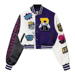 All Star Crop Varsity Jacket