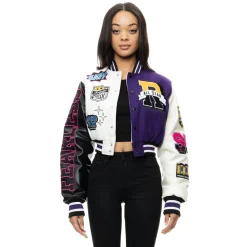 All Star Crop Varsity Jacket
