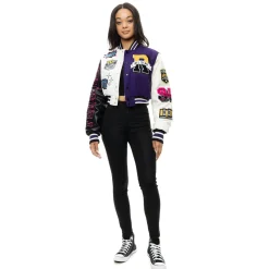 All Star Crop Varsity Jacket