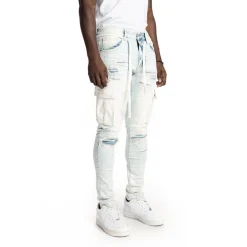 Belted Cargo Fashion Jeans