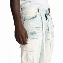 Belted Cargo Fashion Jeans