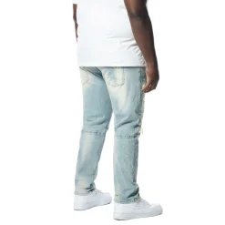 Big & Tall - Distressed Rip & Repair Slim Tapered Denim Jeans