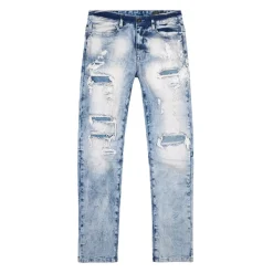 Bleach Washed Rip & Repaired Jeans