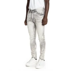 Bleached Detail Semi Basic Jeans