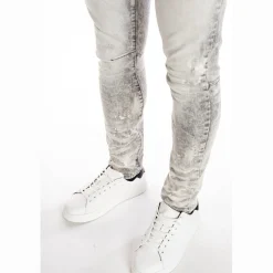 Bleached Detail Semi Basic Jeans