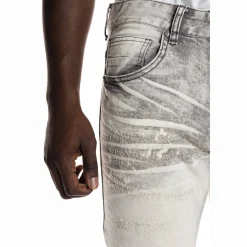 Bleached Detail Semi Basic Jeans