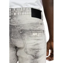 Bleached Detail Semi Basic Jeans