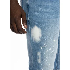 Bleached Detail Semi Basic Jeans