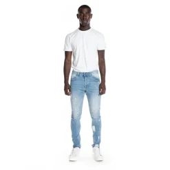 Bleached Detail Semi Basic Jeans