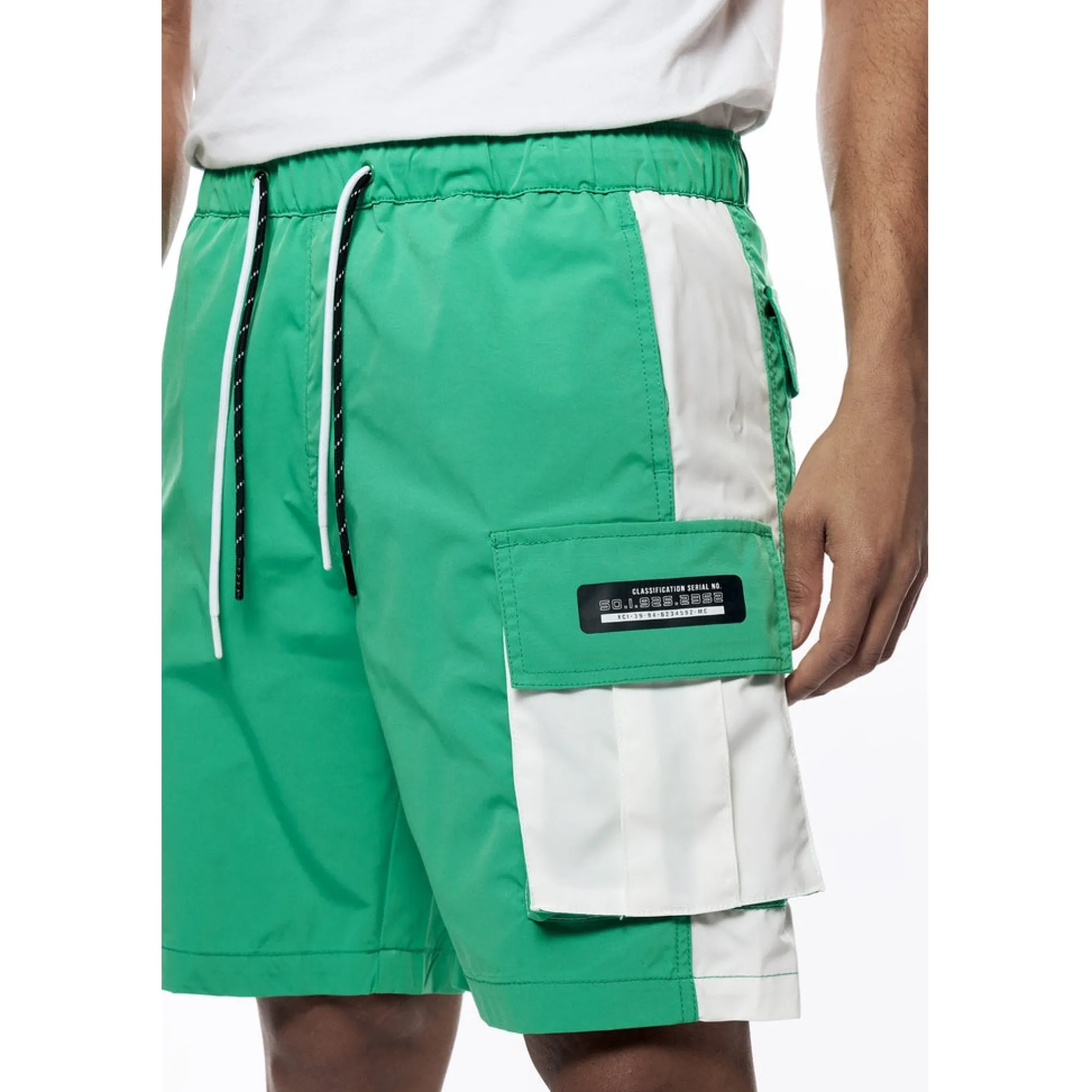 Colorblock Utility Windbreaker Shorts