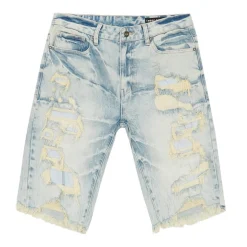Distressed Rip & Repair Denim Shorts