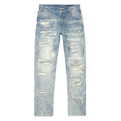 Distressed Rip & Repair Easy Slim Denim Jeans
