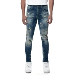 Distressed Rip & Repair Super Skinny Denim Jeans