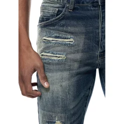 Distressed Rip & Repair Super Skinny Denim Jeans
