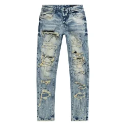 Double Layered Heavy Rip & Repair Jeans