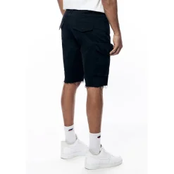 Garment Washed Twill Cargo Shorts