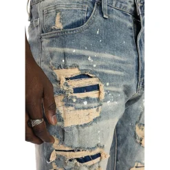Heavy Rip & Repair Fashion Jeans