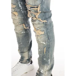Heavy Rip & Repair Fashion Jeans