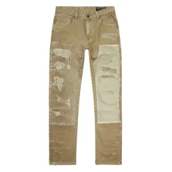Mixed Media Double Knee Twill Pants