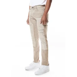 Mixed Media Double Knee Twill Pants