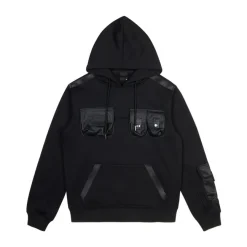 Mixed Media Utility Fleece Hoodie