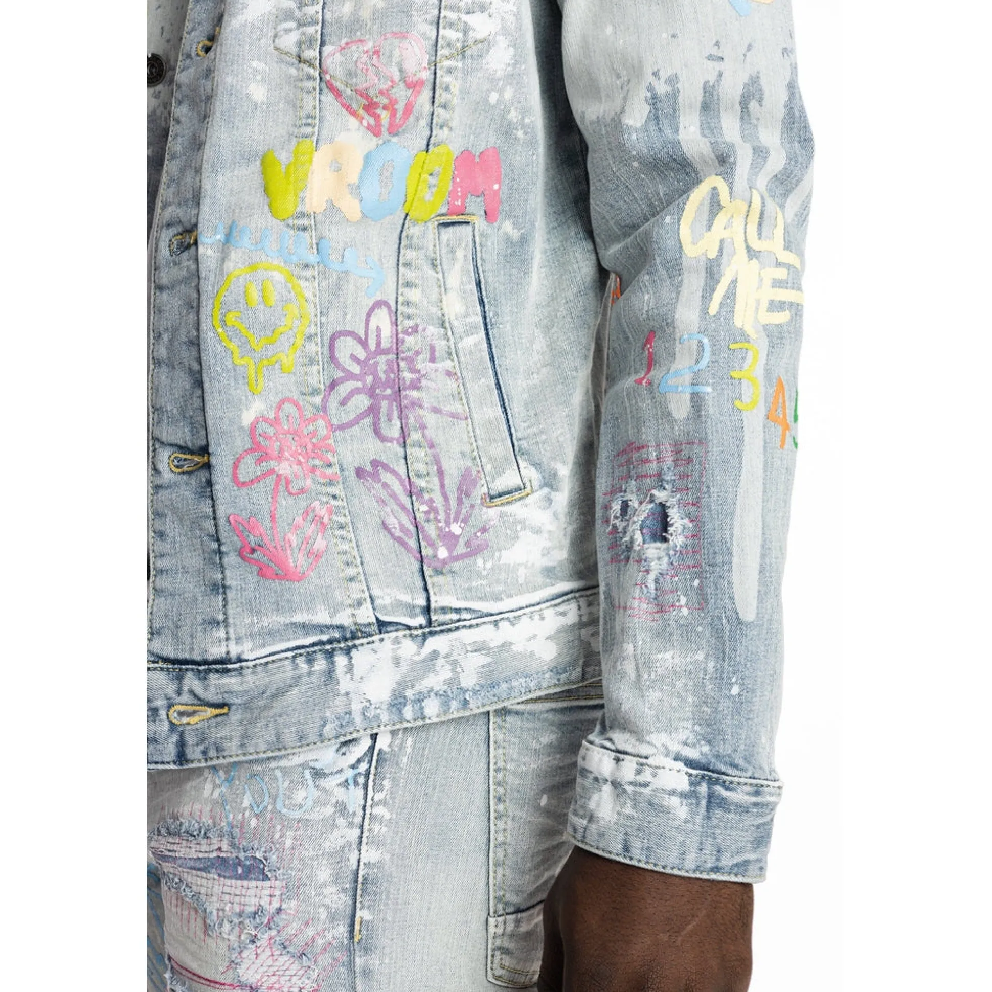 Multi Color Fashion Denim Jacket