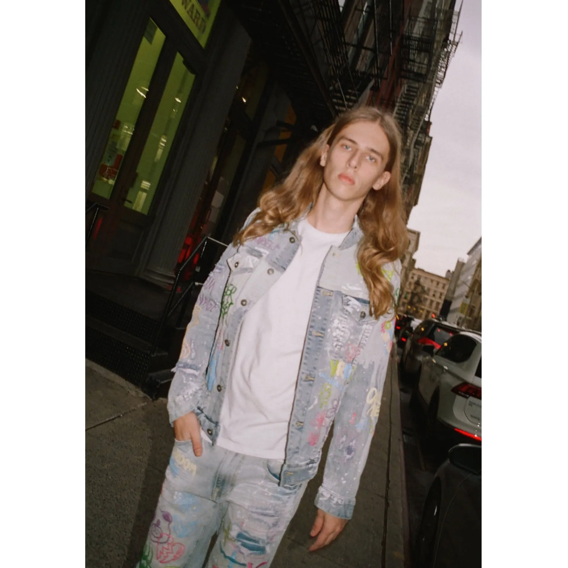 Multi Color Fashion Denim Jacket
