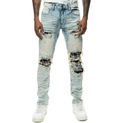 Plaid Backed Jean
