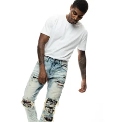 Plaid Backed Jean