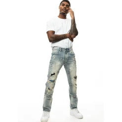 Plaid Backed Workwear Jean