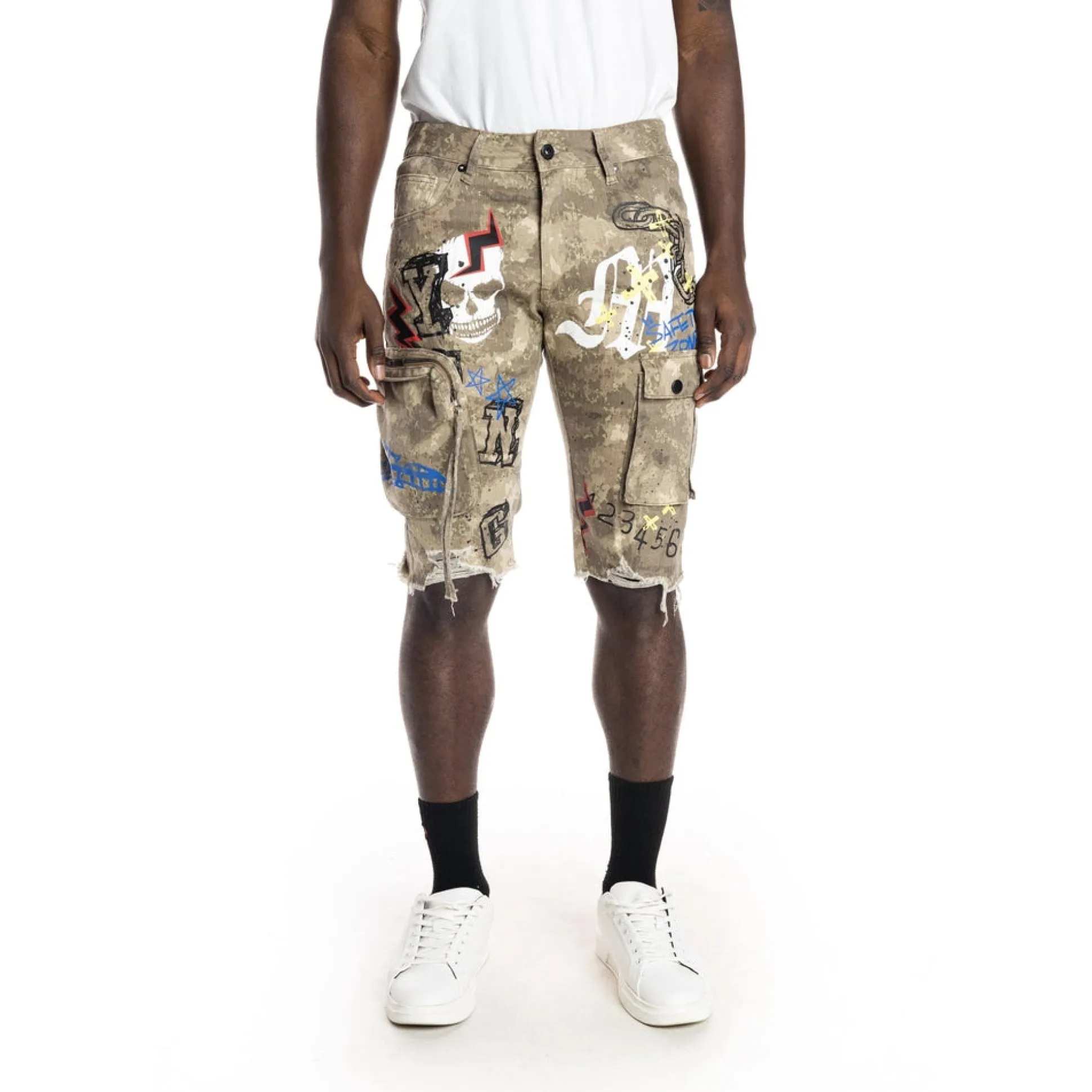 Printed Fashion Twill Cargo Short