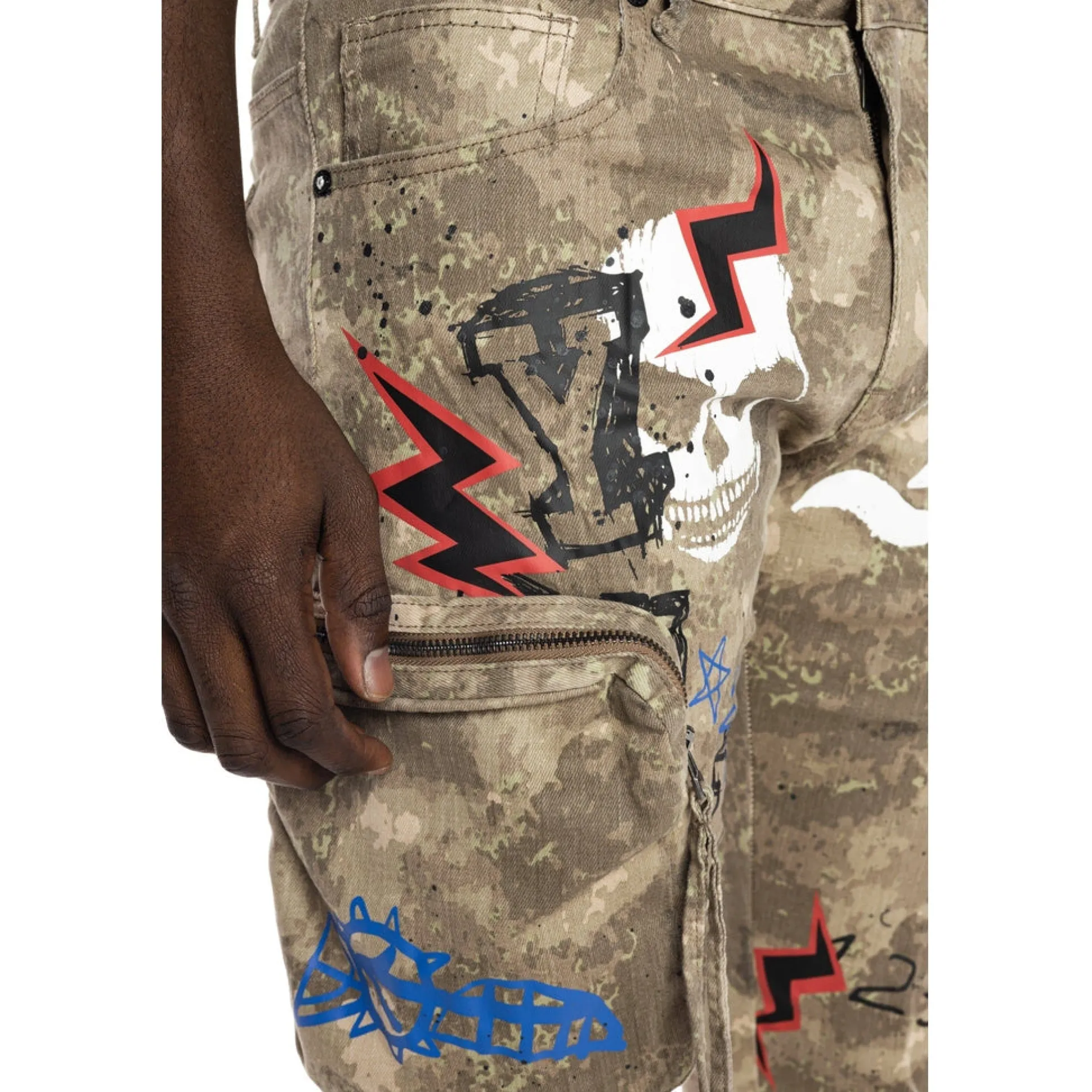 Printed Fashion Twill Cargo Short