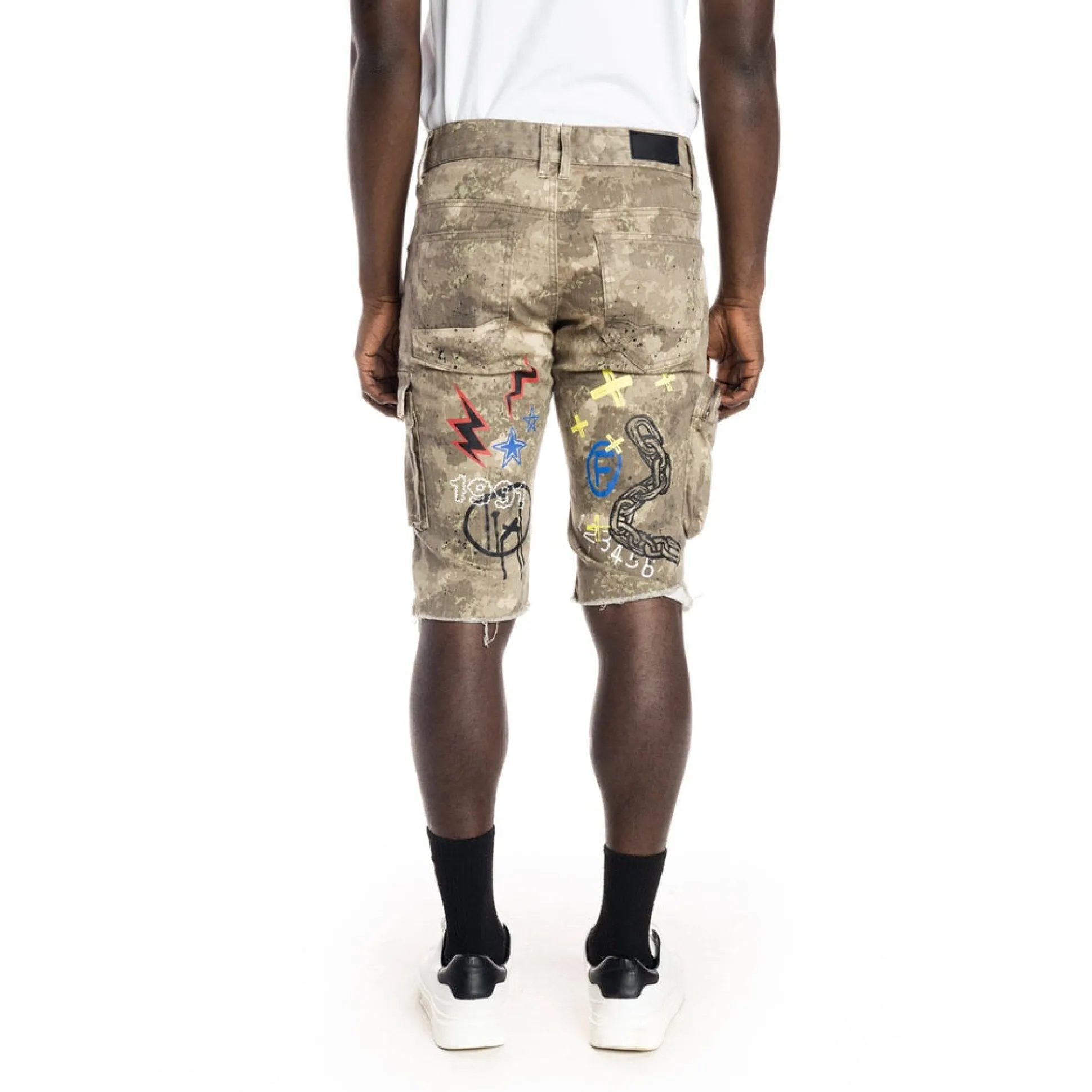 Printed Fashion Twill Cargo Short