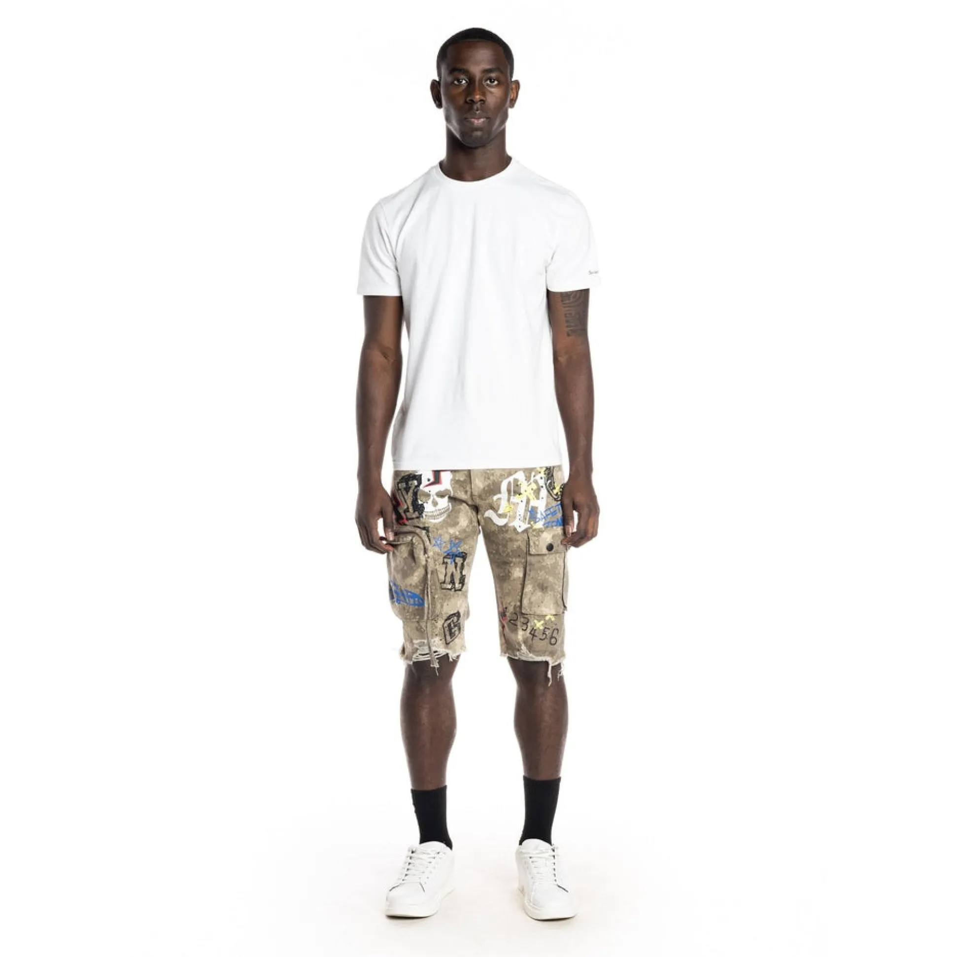 Printed Fashion Twill Cargo Short