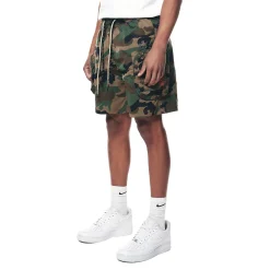 Printed Utility Lounge Windbreaker Shorts