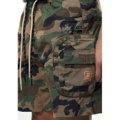 Printed Utility Lounge Windbreaker Shorts