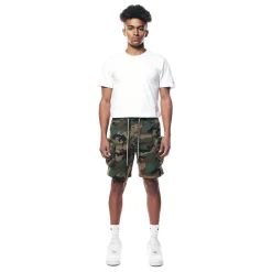 Printed Utility Lounge Windbreaker Shorts