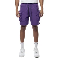 Printed Utility Lounge Windbreaker Shorts