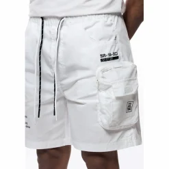 Printed Utility Lounge Windbreaker Shorts