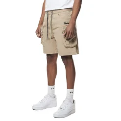 Printed Utility Lounge Windbreaker Shorts