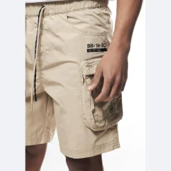 Printed Utility Lounge Windbreaker Shorts