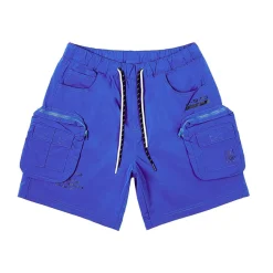 Printed Utility Lounge Windbreaker Shorts