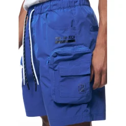 Printed Utility Lounge Windbreaker Shorts
