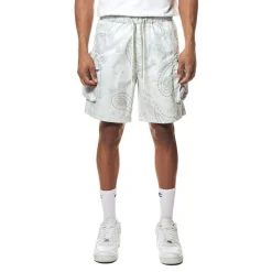 Printed Utility Windbreaker Shorts