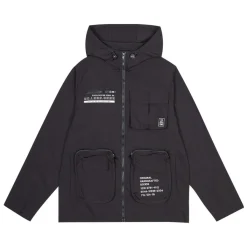 Printed Utility Windbreaker Jacket