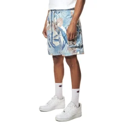 Printed Utility Windbreaker Shorts