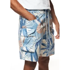 Printed Utility Windbreaker Shorts